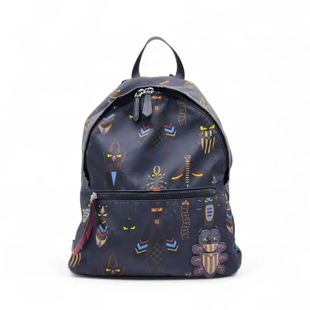 Fendi Monster Unisex Backpack Limited Edition 7VZ043 Black